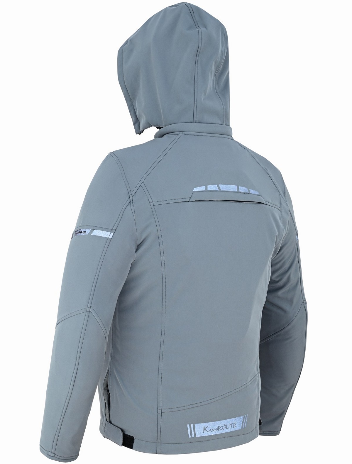 CHAQUETA DE MOTO UNISEX EN TEJIDO SOFTSHELL, NEOPRENO IMPERMEABLE, T&Eacute;RMICO Y PROTECTORES C.E.