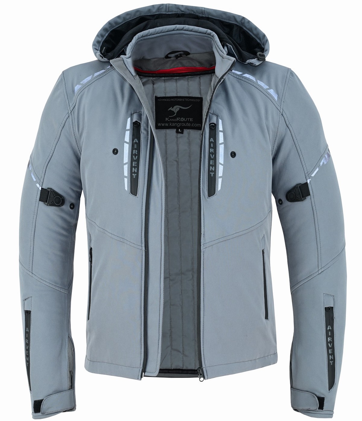 CHAQUETA DE MOTO UNISEX EN TEJIDO SOFTSHELL, NEOPRENO IMPERMEABLE, T&Eacute;RMICO Y PROTECTORES C.E.