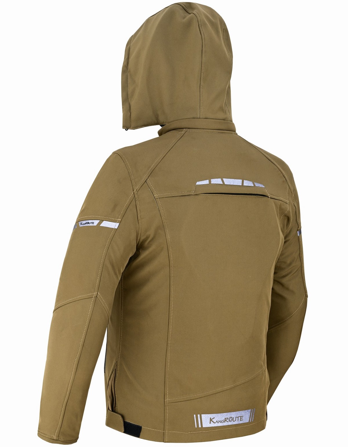 CHAQUETA DE MOTO UNISEX EN TEJIDO SOFTSHELL, NEOPRENO IMPERMEABLE, T&Eacute;RMICO Y PROTECTORES C.E.