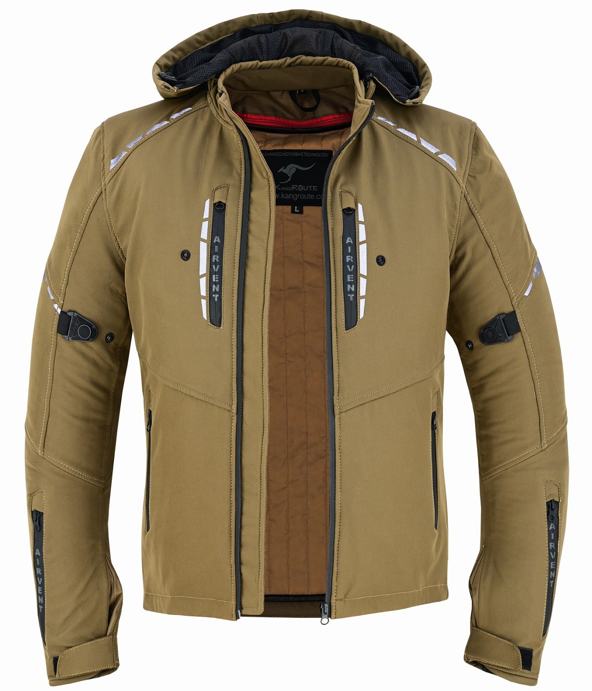 CHAQUETA DE MOTO UNISEX EN TEJIDO SOFTSHELL, NEOPRENO IMPERMEABLE, T&Eacute;RMICO Y PROTECTORES C.E.