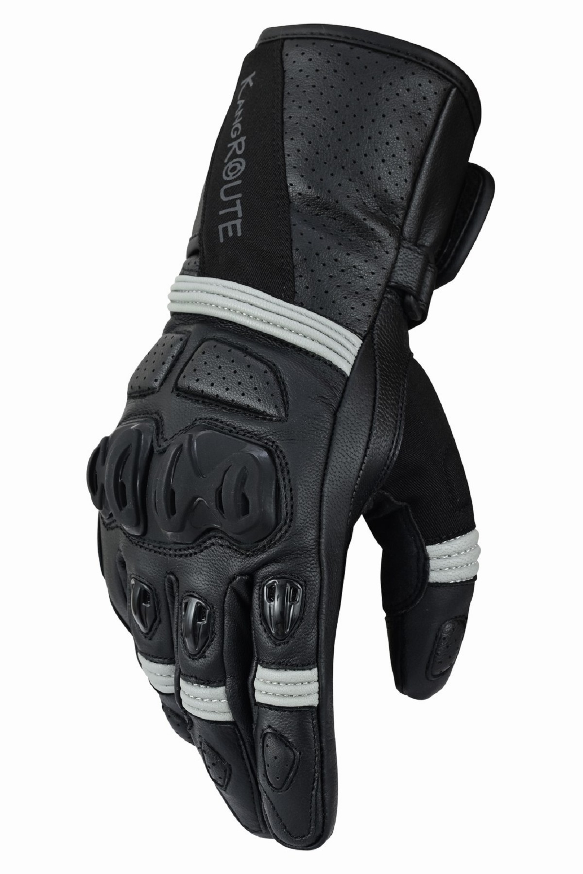 GUANTES DE PIEL PARA MOTORISTAS, INVERNALES, CON PROTECCIONES DE TPU, MEMBRANA IMPERMEABLE Y DISE&Ntilde;O DEPORTIVO
