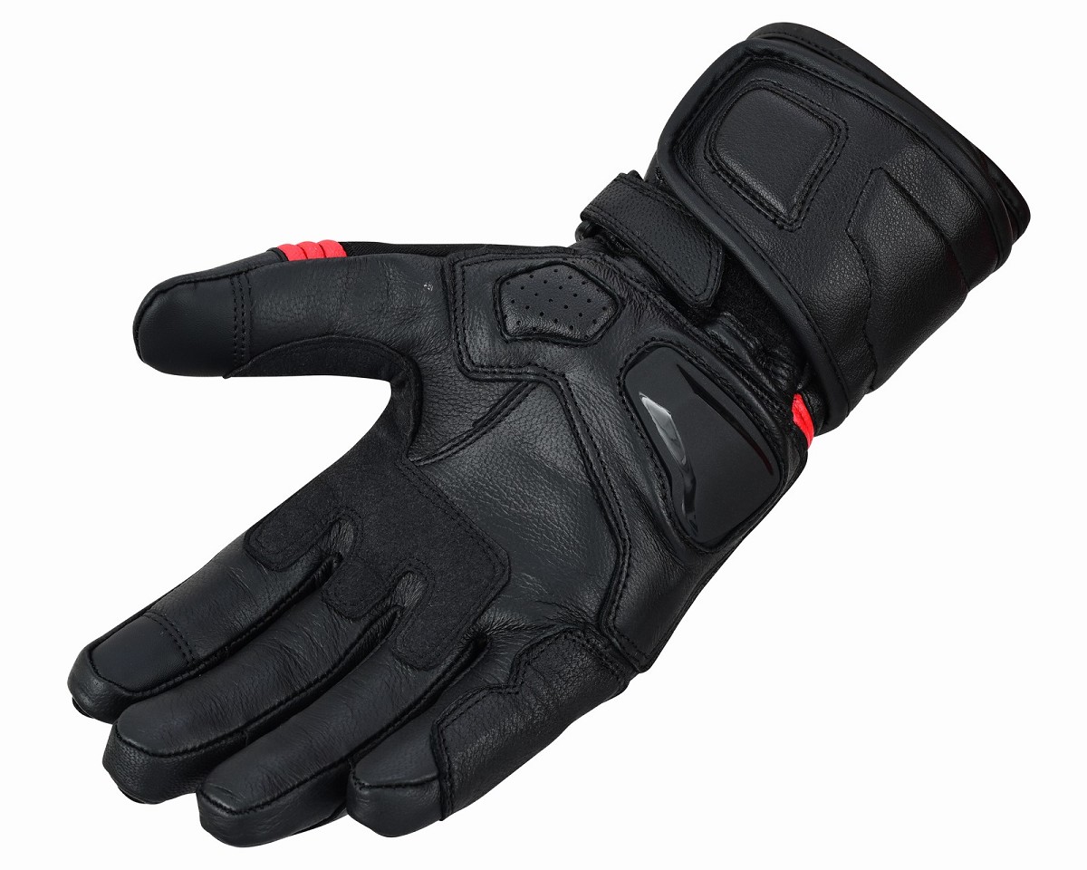 GUANTES DE PIEL PARA MOTORISTAS, INVERNALES, CON PROTECCIONES DE TPU, MEMBRANA IMPERMEABLE Y DISE&Ntilde;O DEPORTIVO
