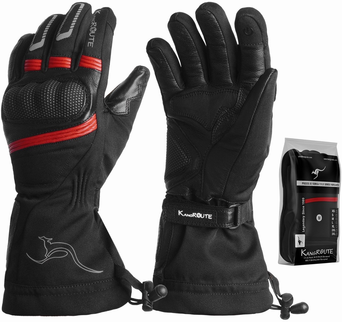 GUANTES DE MOTO INVERNALES, LARGOS, TÉRMICOS Y IMPERMEABLES