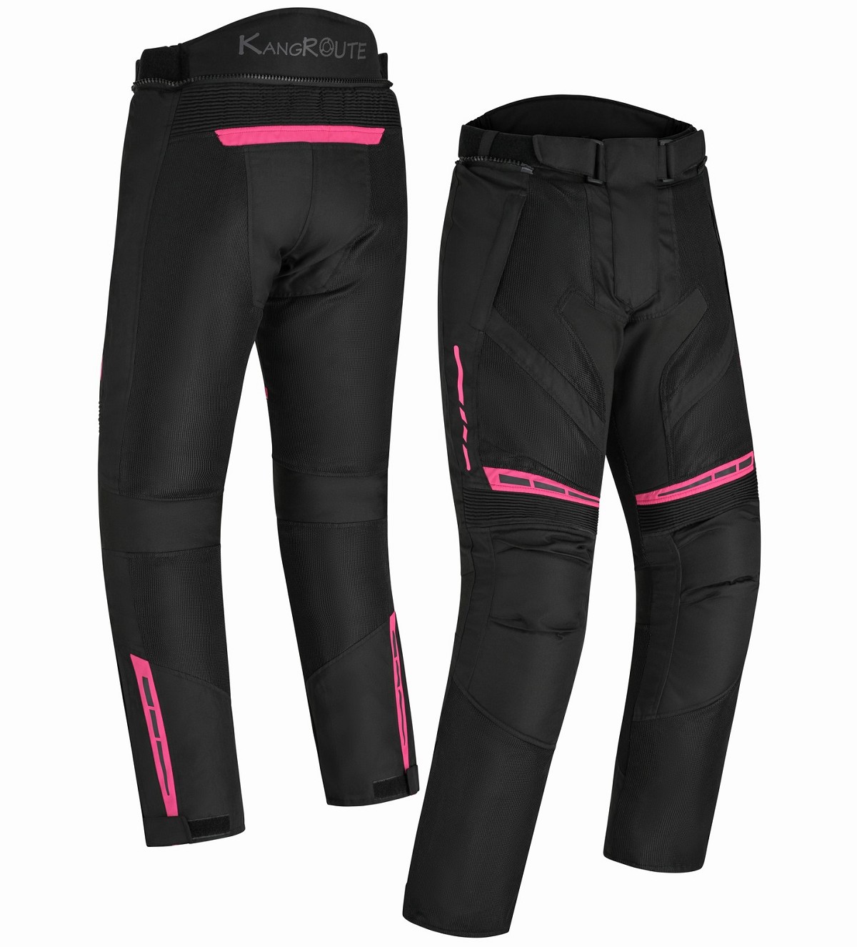 PANTALON DE MOTO PERFORADO DE VERANO PARA MUJER, CON FORRO IMPERMEABLE EXTRAIBLE Y PROTECCIONES CE