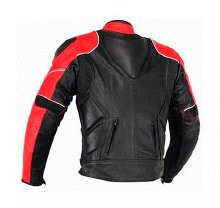 CHAQUETA DE PIEL PARA MOTO, CON PROTECCIONES DE TITANIO