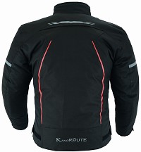 CHAQUETA DE MOTO EN POLIESTER TÉRMICO, IMPERMEABLE, TRANSPIRABLE CON PROTECCIONES C.E. Y VENTILACIÓN DIRECTA