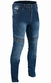 PANTALÓN VAQUERO TEJANO UNISEX DE KEVLAR CON PROTECCIONES C.E. Y ZONAS ELÁSTICAS