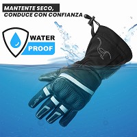 GUANTES DE MOTO INVERNALES DE PUÑO LARGO CON MEMBRANA IMPERMEABLE Y TÉRMICOS.