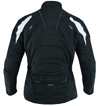 VESTE (BLOUSON) MOTEUR EN CORDURA TYPE 3/4 AVEC PROTECTIONS ET IMPERMÉABLES