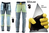 PANTALÓN VAQUERO CON REFUERZOS DE TEJIDO KEVLAR PARA HOMBRE BAJITO (158CM A 172CM) Y PROTECCIONES C.E.