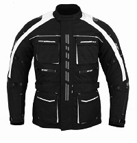 CHAQUETA DE MOTO EN CORDURA 3/4 UNISEX, IMPERMEABLE 100%
