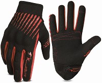 GUANTES DE MOTO LIGEROS CONFECCIONADOS EN TEJIDO ELASTICO, TRANSPIRABLE Y RESISTENTE CON PROTECCIONES PARA VERANO